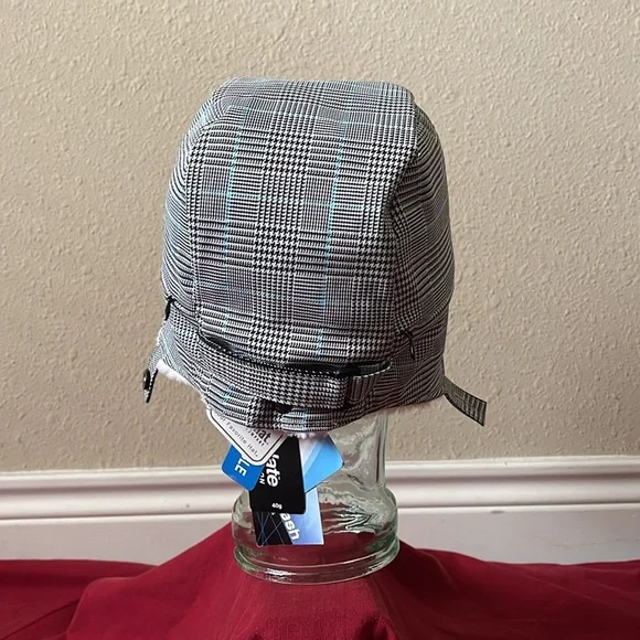 NWT San Diego Hat Company OS Gray/Black/Blue Plaid Trapper Hat - Picture 4 of 16